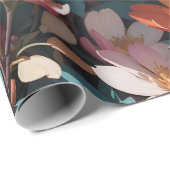 Blumenmuster 5 | Schleifpapier Geschenkpapier (Rolleneckpunkt)