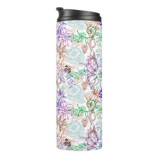 Blumenmuster 5 thermosbecher (Nach rechts gedreht)