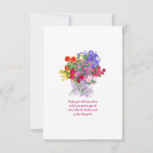 Blumenmuster 60. Geburtstag - Elegantes Gartendesi Dankeskarte (Rückseite)