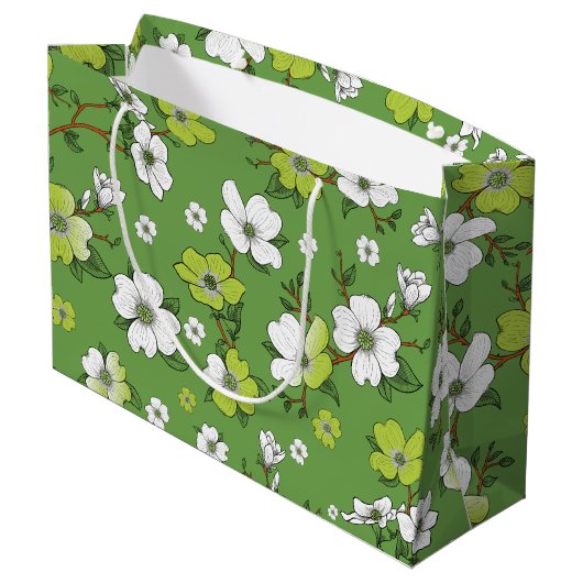 Blumenmuster 6 große geschenktüte (Rückseite Schrägansicht)