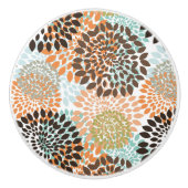 Blumenmuster 6 keramikknauf (Vorderseite)