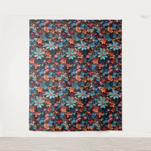 Blumenmuster 6 Tapestry Wandteppich (Vorderseite)