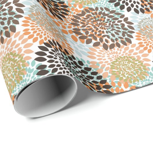 Blumenmuster 7 geschenkpapier (Rolleneckpunkt)