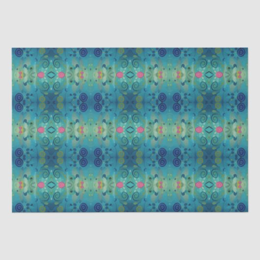 Blumenmuster 7 passende Blasen Cuddlebuns Seidenpapier (Vorderseite)