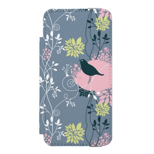 Blumenmuster 8 incipio iPhone Geldbeutel-Hülle (Folio Vorderseite)