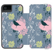Blumenmuster 8 incipio iPhone Geldbeutel-Hülle (Folio Geöffnet)