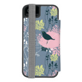 Blumenmuster 8 incipio iPhone Geldbeutel-Hülle (Folio Rückseite)
