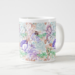 Blumenmuster 8 Jumbo-Tasse
