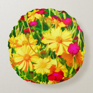 Blumenmuster #8 rundes kissen