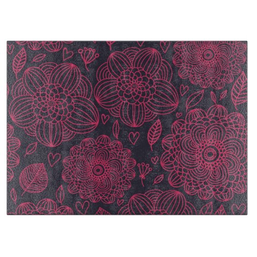 Blumenmuster 8 schneidebrett (Vorderseite)