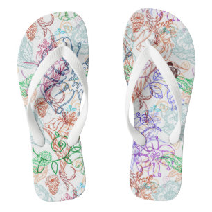 Blumenmuster 9 badesandalen