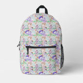 Blumenmuster 9 bedruckter rucksack (Vorderseite)