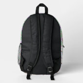 Blumenmuster 9 bedruckter rucksack (Rückseite)