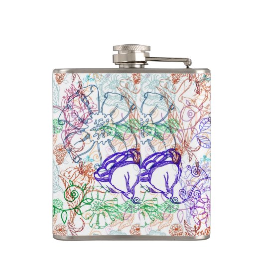 Blumenmuster 9 flachmann (Rückseite)