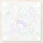 Blumenmuster 9 glasuntersetzer (Rückseite)