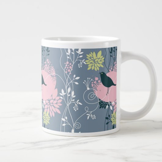Blumenmuster 9 Jumbo-Tasse (Rechts)