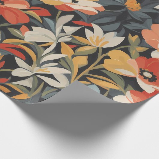 Blumenmuster 9 | Schleifpapier Geschenkpapier (Ecke)