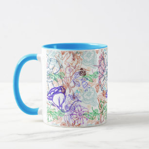 Blumenmuster 9 tasse
