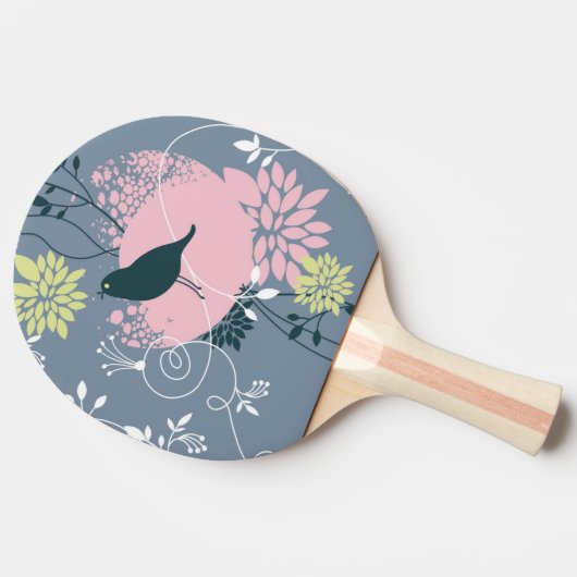Blumenmuster 9 tischtennis schläger (Seitenansicht)