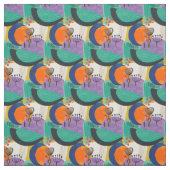 Blumenmuster Abstraktes Aquamarines Lila Muster Stoff (Muster)