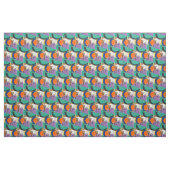 Blumenmuster Abstraktes Aquamarines Lila Muster Stoff (Fat Quarter (45,7 x 55,9 cm))