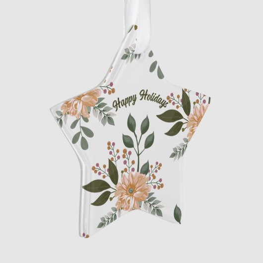 Blumenmuster - Acryl-Ornament Ornament (Vorderseite)