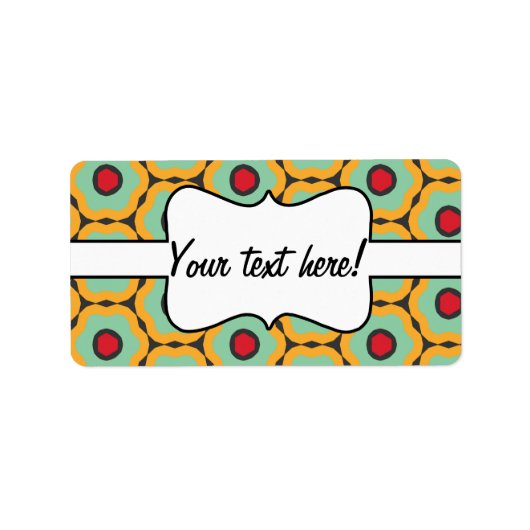 Blumenmuster Adressaufkleber (Vorne)