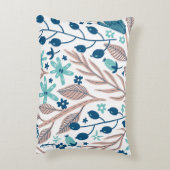 Blumenmuster Akzent Pillow Dekokissen (Rückseite(Vertikal))