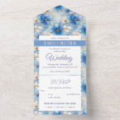 Blumenmuster All In One Einladung (Innen Boden)