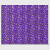 Blumenmuster | Amethyst-Blüte Geschenkpapier (Flach)