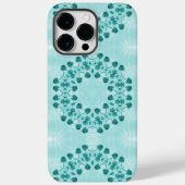 Blumenmuster, Aquamarin blau Case-Mate iPhone Hülle (Rückseite)
