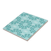 Blumenmuster, Aquamarin blau Fliese (Seite)