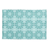 Blumenmuster, Aquamarin blau Kissenbezug (Rückseite)