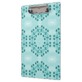 Blumenmuster, Aquamarin blau Klemmbrett (Links)