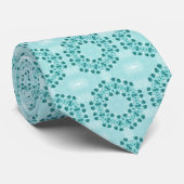 Blumenmuster, Aquamarin blau Krawatte (Gerollt)