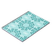 Blumenmuster, Aquamarin blau Notizblock (Linke Seite)