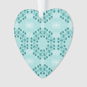 Blumenmuster, Aquamarin blau Ornament (Vorderseite)