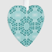 Blumenmuster, Aquamarin blau Ornament (Vorderseite)