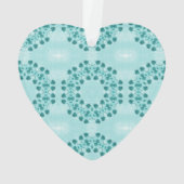 Blumenmuster, Aquamarin blau Ornament (Rückseite)