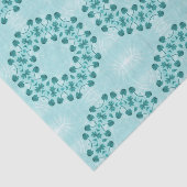 Blumenmuster, Aquamarin blau Seidenpapier (Ausschnitt)