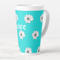 Blumenmuster Aquamarin Blue individuelle Name