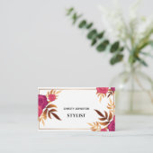 Blumenmuster Aquarell Moderne einzigartige Mode Visitenkarte (Stehend Vorderseite)