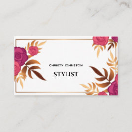 Blumenmuster Aquarell Moderne einzigartige Mode Visitenkarte