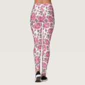 Blumenmuster. Aquarellfarben /52 Leggings (Rückseite)