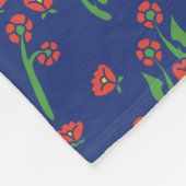 Blumenmuster Art Deco Fleecedecke (Ecke)