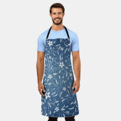 Blumenmuster auf Denim Schürze (Getragen)