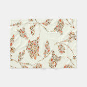 Blumenmuster auf der SahneFleecedecke bywhacky Fleecedecke (Vorderseite (Horizontal))