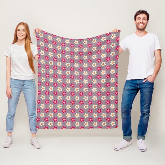 Blumenmuster auf einer Blume Fleecedecke (Beispiel)