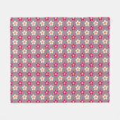 Blumenmuster auf einer Blume Fleecedecke (Vorderseite (Horizontal))