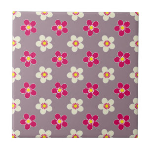 Blumenmuster auf einer Blume Fliese